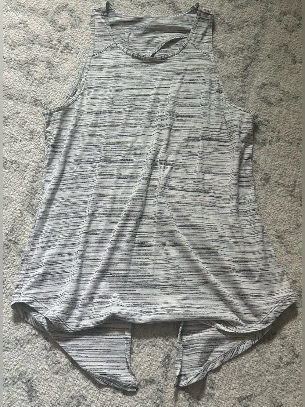 Lululemon Open Back/Slit Back Heather Grey Tank Top